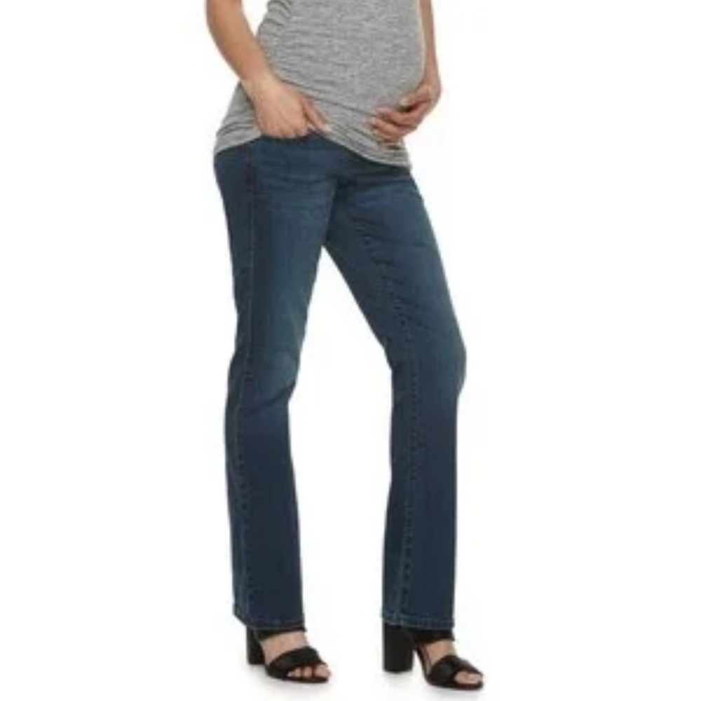 Maternity Bootcut Dark Wash Denim Jeans